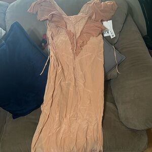 Long Zara Dress open back size small brand new